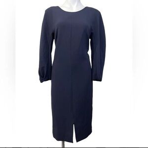 Massimo Dutti Navy Sheath Dress